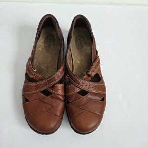 Clarks Women's ASHLAND SPIN Q Size 10M Tan 26065652 Low Heel Brown Adjustable